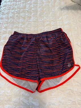 be inspired Navy Shorts with Red Trim and Pattern
